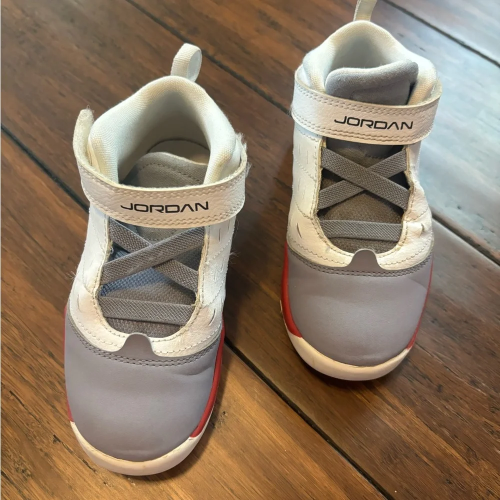Nike Air Jordan Velocity GRAY WHITE RED Toddler Sz 9 sneaker shoes basketball - Picture 2 of 11